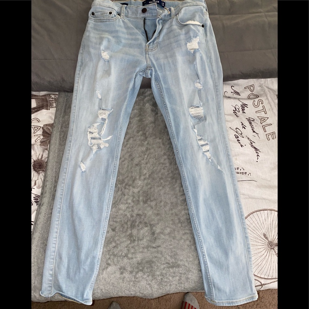 Hollister Light Wash Skinny Jeans Size 30x30